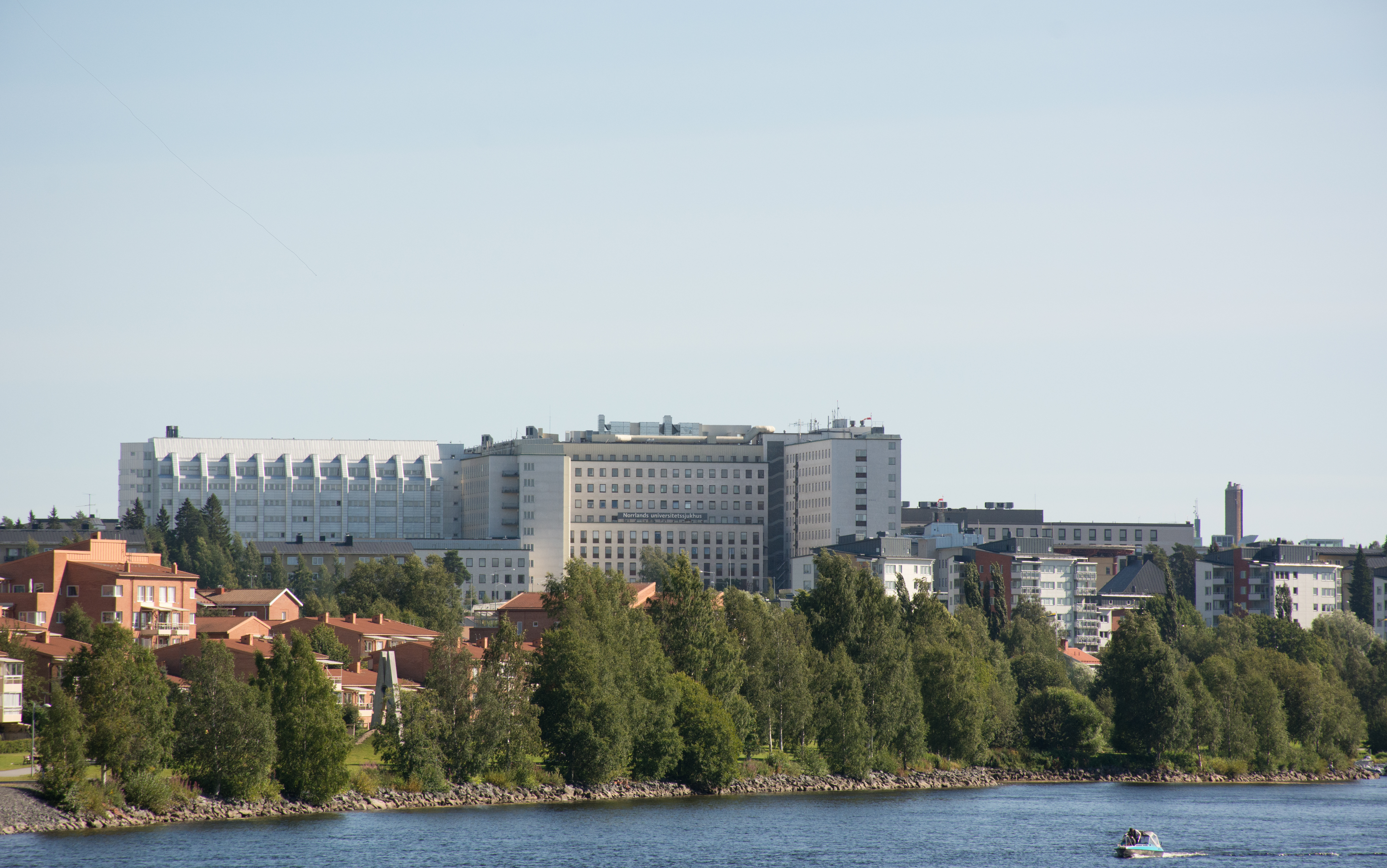 Norrlands universitetssjukhus sett från Umeälven. - original (363740)